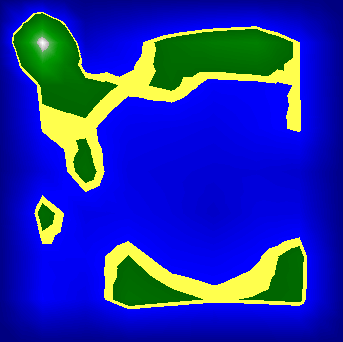 Figure 1: Islands of Music - component plane low-frequencies