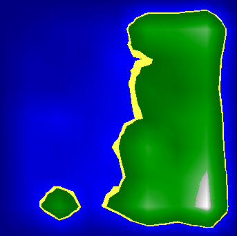 Figure 1: Islands of Music - component plane maxflux