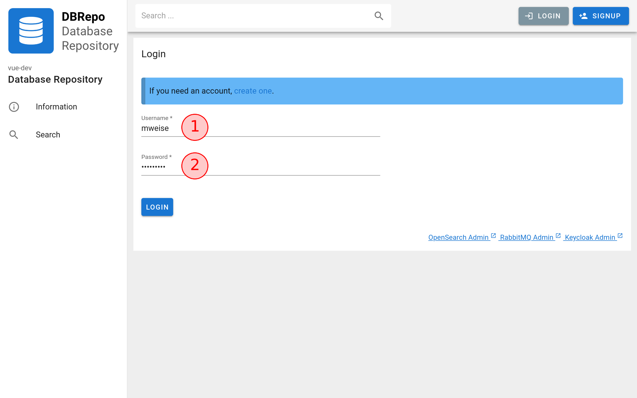 Create user account